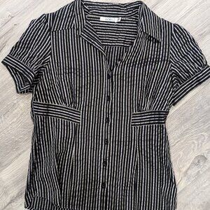 Cute Stretchy Striped Office Top